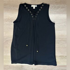 Michael Kors Black Top with Gold Accents